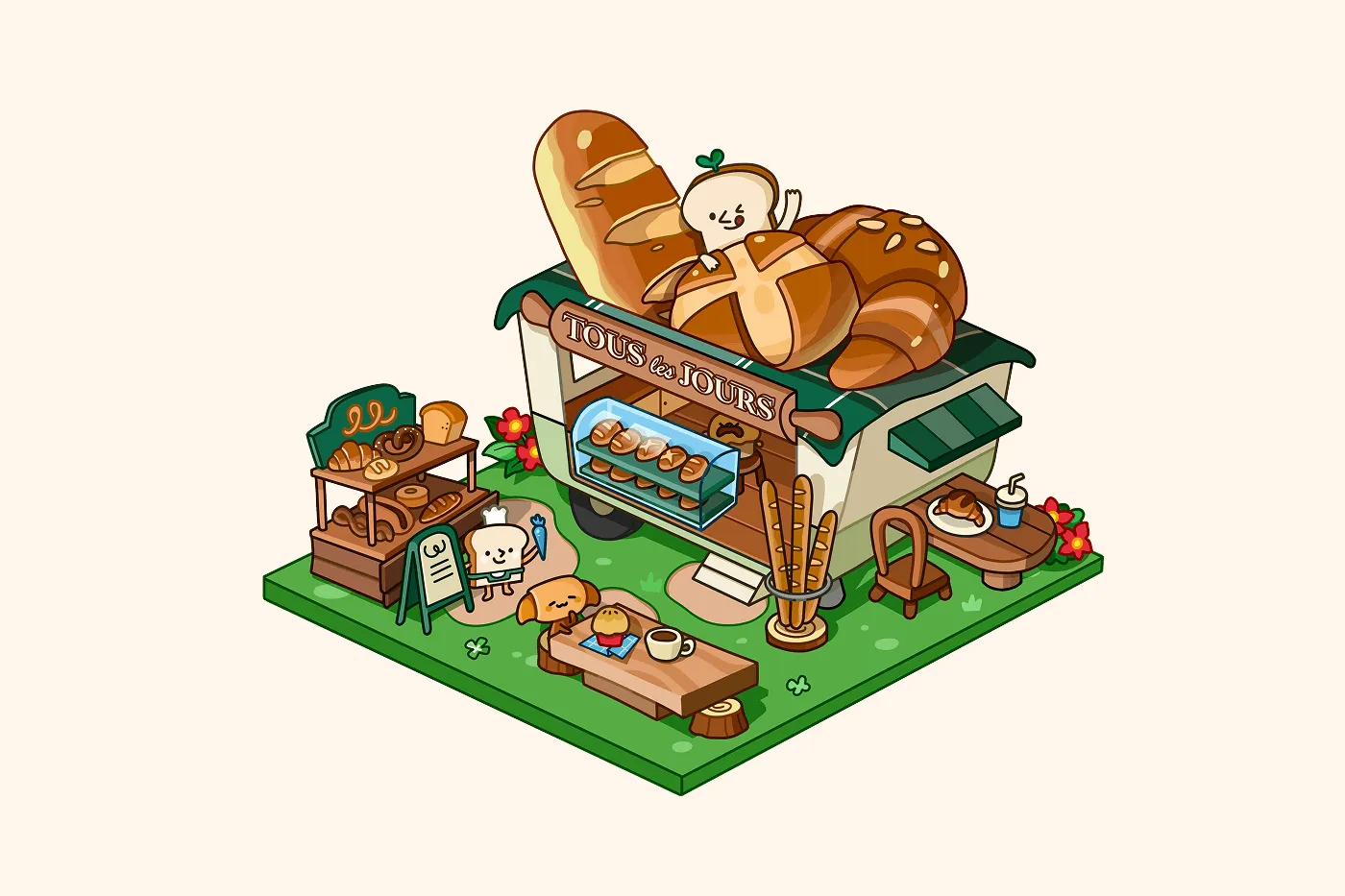 Diorama Food & Beverage - Editorial Illustration